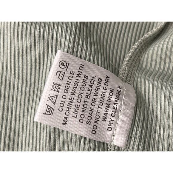 Pink Lily Green Ribbed Long Open Front Duster / Cardigan Size S - Picture 11 of 12